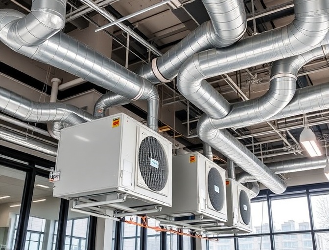 Commercial HVAC installation