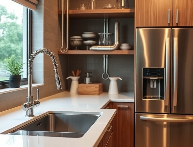 Kitchen plumbing installation